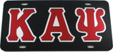 Kappa Alpha Psi Outlined Color Mirror License Plate [Black/Red/Silver]