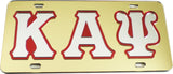 Kappa Alpha Psi Outlined Color Mirror License Plate [Gold/Silver/Red]