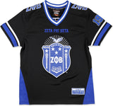 Big Boy Zeta Phi Beta Divine 9 Rhinestud S13 Ladies Football Jersey [Black]