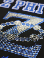 Big Boy Zeta Phi Beta Divine 9 Rhinestud S13 Ladies Football Jersey [Black]