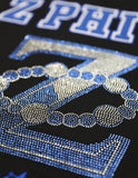 Big Boy Zeta Phi Beta Divine 9 Rhinestud S13 Ladies Football Jersey [Black]