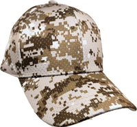 Plain Camouflage Jersey Mesh Mens Cap [Baseball Cap - Brown]