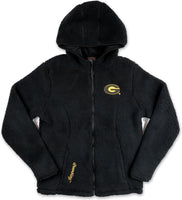 Big Boy Grambling State Tigers Sherpa Zip Up Ladies Hoodie [Black]