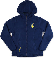 Big Boy North Carolina A&T Aggies Sherpa Zip Up Ladies Hoodie [Navy Blue]