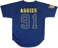 Big Boy North Carolina A&T Aggies Mens Baseball Jersey [Navy Blue]
