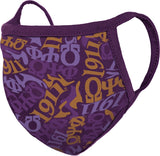 Big Boy Omega Psi Phi Divine 9 S3 Printed Face Mask w/Filter Pocket [Purple]