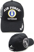 Air Force Veteran Shadow Mens Cap [Black - Adjustable Size - Baseball Cap]