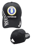 Air Force Emblem Veteran Shadow Text Mens Cap [Baseball Cap - Black]