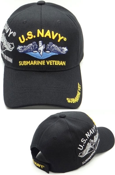 U.S. Navy Submarine Veteran Shadow Mens Cap [Baseball Cap - Black]