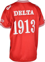 Buffalo Dallas Delta Sigma Theta Crest Football Jersey [Red]