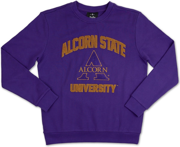 Big Boy Alcorn State Braves S2 Mens Sweatshirt [Purple]