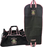 Buffalo Dallas Alpha Kappa Alpha 2 Piece Travel Bag Bundle [Black]