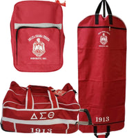 Buffalo Dallas Delta Sigma Theta 3 Piece Travel Bag Bundle With Shoe Bag [Red]