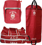 Buffalo Dallas Delta Sigma Theta 3 Piece Travel Bag Bundle With Shoe Bag [Red]