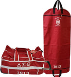 Buffalo Dallas Delta Sigma Theta 3 Piece Travel Bag Bundle With Shoe Bag [Red]