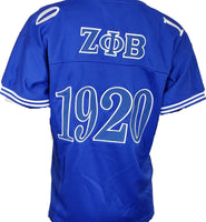 Buffalo Dallas Zeta Phi Beta Crest Football Jersey [Blue]