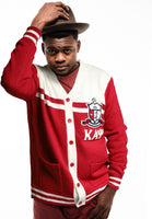 Big Boy Kappa Alpha Psi Divine 9 S7 Mens Button Down Sweater [Crimson Red]