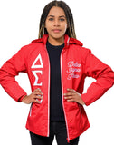 Big Boy Delta Sigma Theta Divine 9 S7 Hooded Ladies Windbreaker Jacket [Red]