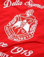 Big Boy Delta Sigma Theta Divine 9 S7 Hooded Ladies Windbreaker Jacket [Red]