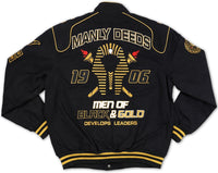 Big Boy Alpha Phi Alpha Divine 9 S10 Mens Twill Racing Jacket [Black]