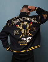 Big Boy Alpha Phi Alpha Divine 9 S10 Mens Twill Racing Jacket [Black]