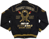 Big Boy Alpha Phi Alpha Divine 9 S10 Mens Twill Racing Jacket [Black]