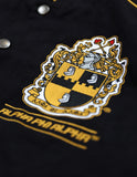 Big Boy Alpha Phi Alpha Divine 9 S10 Mens Twill Racing Jacket [Black]