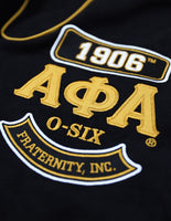 Big Boy Alpha Phi Alpha Divine 9 S10 Mens Twill Racing Jacket [Black]