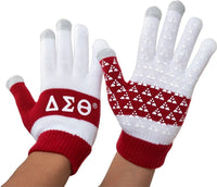 Delta Sigma Theta Knit Texting Gloves [White]
