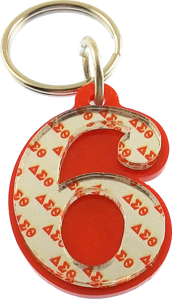 Delta Sigma Theta Line #6 Key Chain [Red]