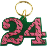 Alpha Kappa Alpha Color Mirror Line #24 Keychain [Green]