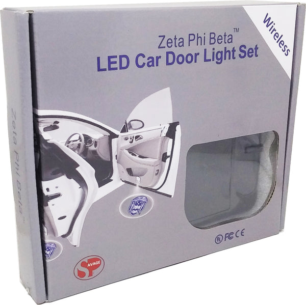 Zeta Phi Beta Original Crest LED Car Door Light Set [Black]