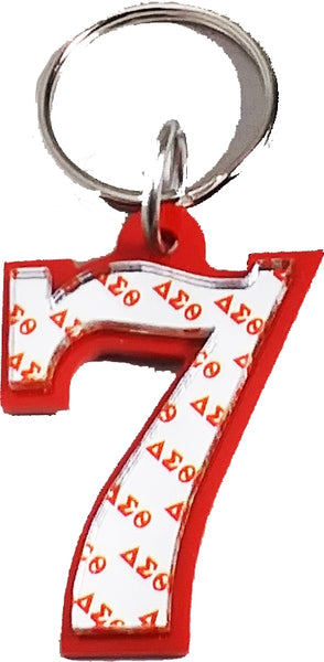 Delta Sigma Theta Line #7 Key Chain [Red]