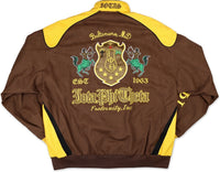 Big Boy Iota Phi Theta Divine 9 S3 Mens Twill Racing Jacket [Brown]