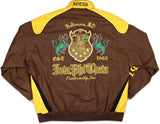 Big Boy Iota Phi Theta Divine 9 S3 Mens Twill Racing Jacket [Brown]