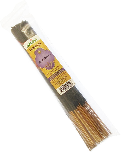 Madina Strawberry Scented Fragrance Incense Stick Bundle [Brown]