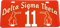 Delta Sigma Theta Printed Line #11 License Plate [Red]