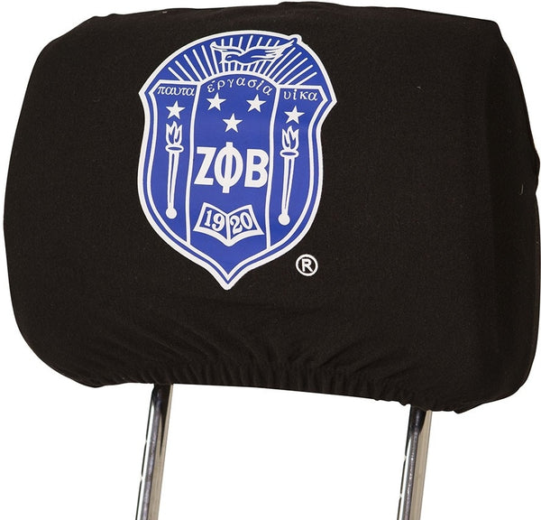Zeta Phi Beta Car Seat Headrest Cover [Black]