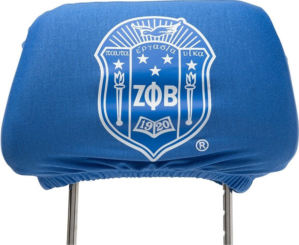 Zeta Phi Beta Car Seat Headrest Cover [Blue]