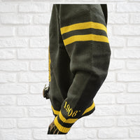 Buffalo Dallas Alpha Phi Alpha Chenille V-Neck Varsity Sweater [Black]