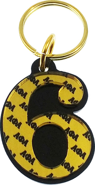 Alpha Phi Alpha Line #6 Key Chain [Black]
