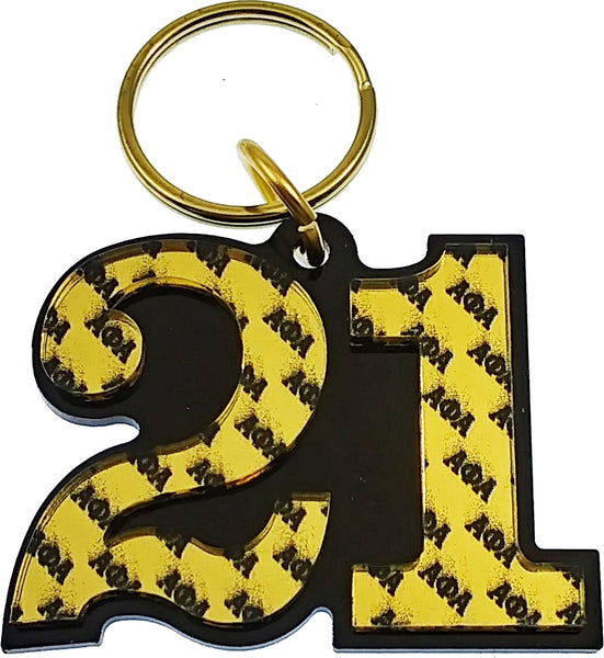 Alpha Phi Alpha Line #21 Key Chain [Black]