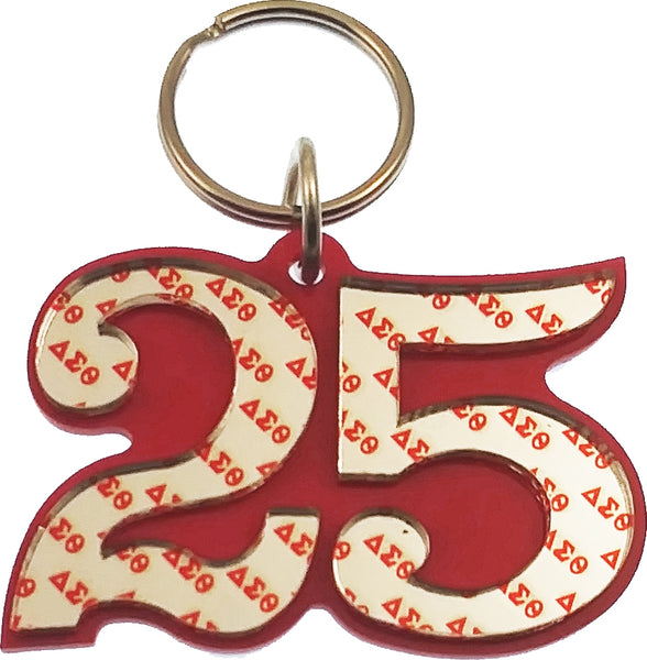 Delta Sigma Theta Line #25 Key Chain [Red]