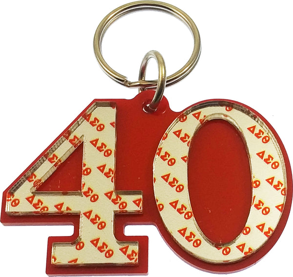 Delta Sigma Theta Line #40 Key Chain [Red]