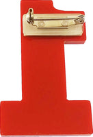 Kappa Alpha Psi Acrylic Line #1 Pin [Red/Silver]