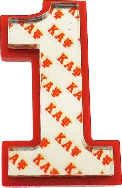 Kappa Alpha Psi Acrylic Line #1 Pin [Red/Silver]