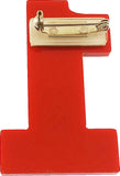 Kappa Alpha Psi Acrylic Line #1 Pin [Red/Silver]