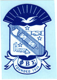 Phi Beta Sigma Crest Decal Sticker [Clear]