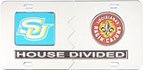 Southern + Louisiana-Lafayette House Divided Split License Plate Tag [Silver/Silver]