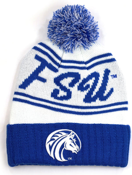 Big Boy Fayetteville State Broncos S252 Beanie With Ball [White]